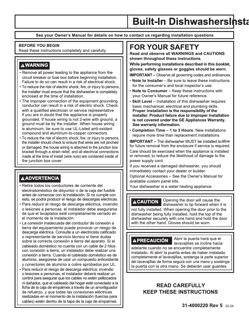 Page n°1 - Manuel d'utilisation et d'entretien Hotpoint HDF310PGRBB