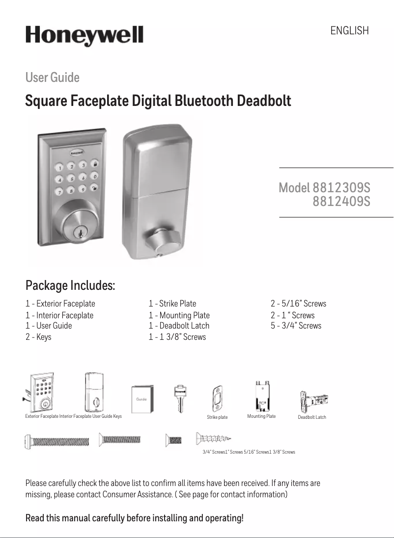 Image de la première page du manuel de l'appareil 8812309S