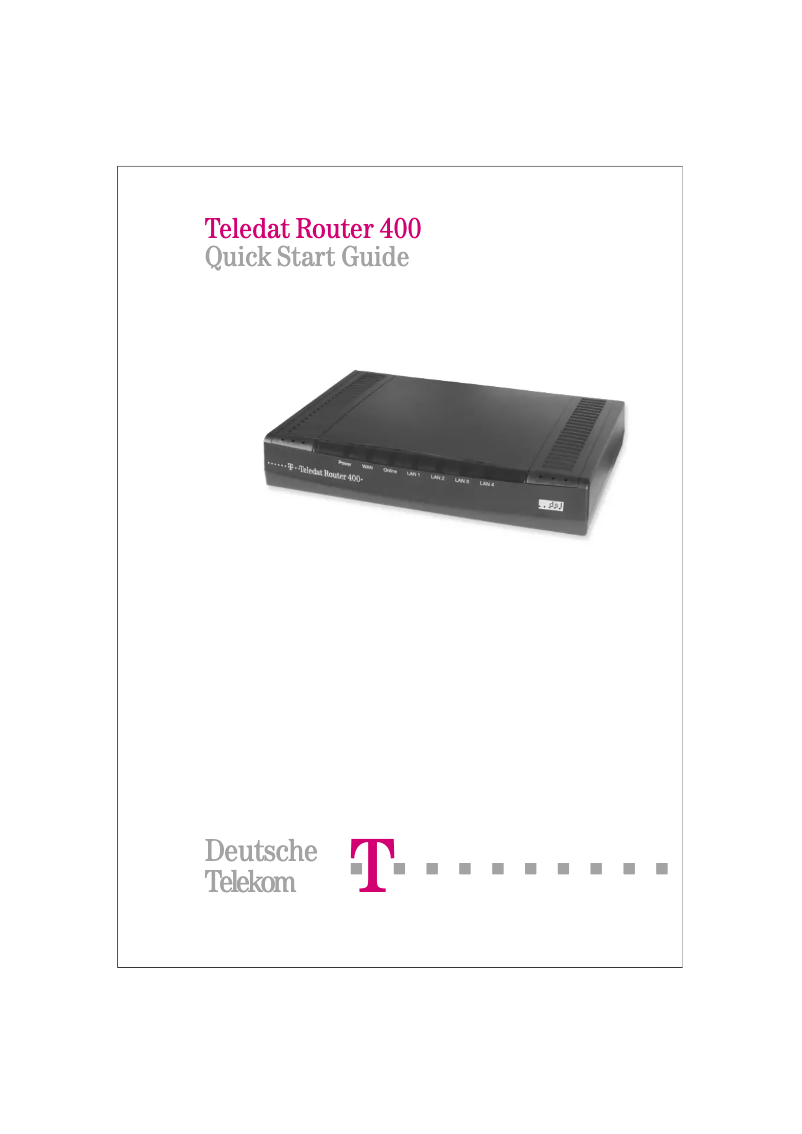Image de la première page du manuel de l'appareil Teledat Router 400
