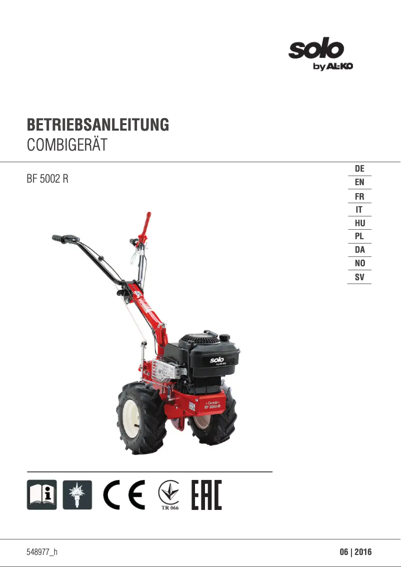 Página 1 del manual Manual de usuario Solo BF 5002