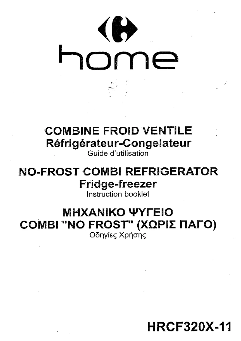 Page 1 de la notice Manuel utilisateur Carrefour Home HRCF320X-11