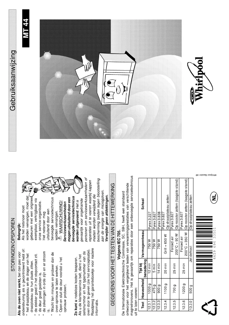 Página 1 del manual Manual de usuario Whirlpool AVM 424 WH