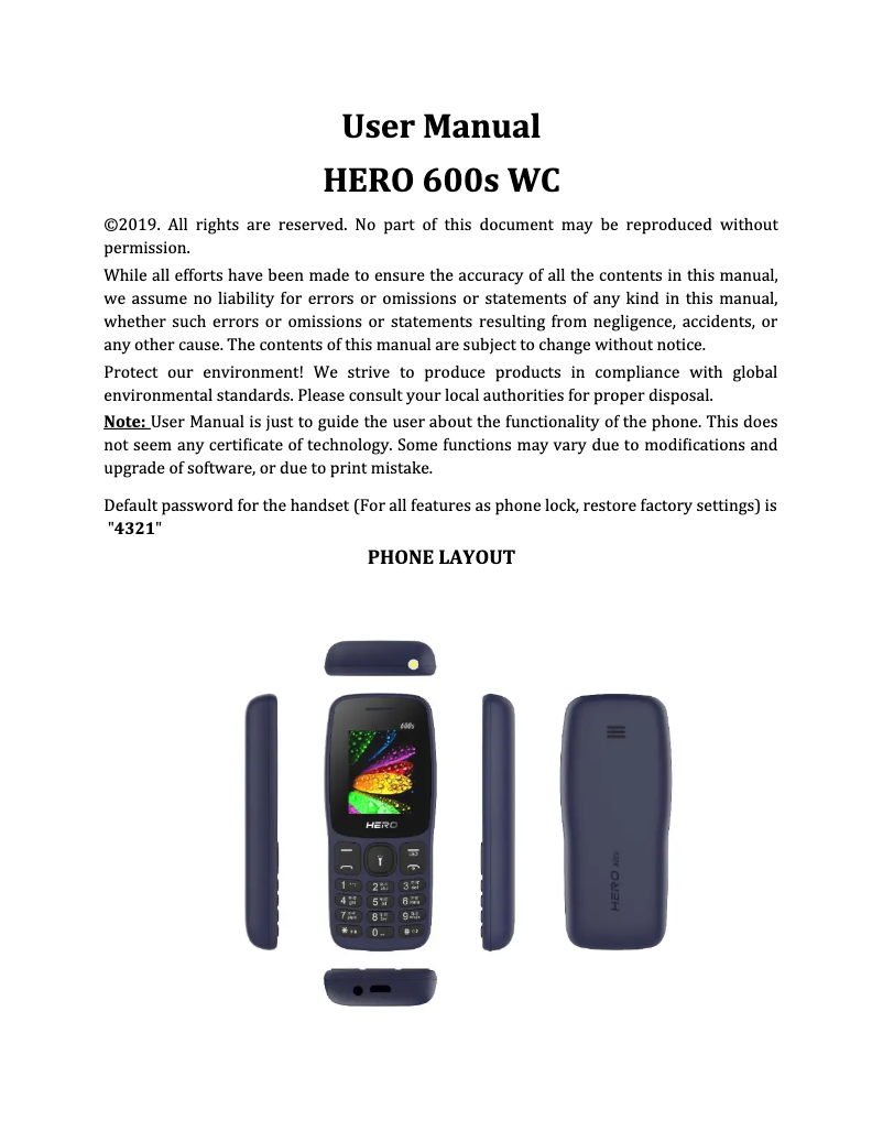 Page n°1 - Manuel utilisateur Lava Hero 600s WC