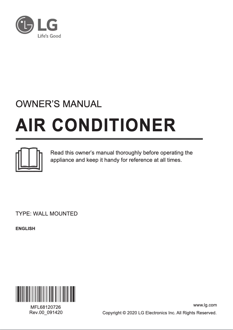 Image de la première page du manuel de l'appareil AMNW24GSKC0