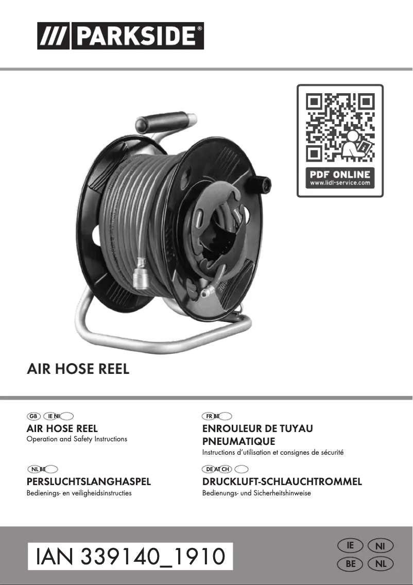 Page 1 de la notice Manuel utilisateur Parkside IAN 339140