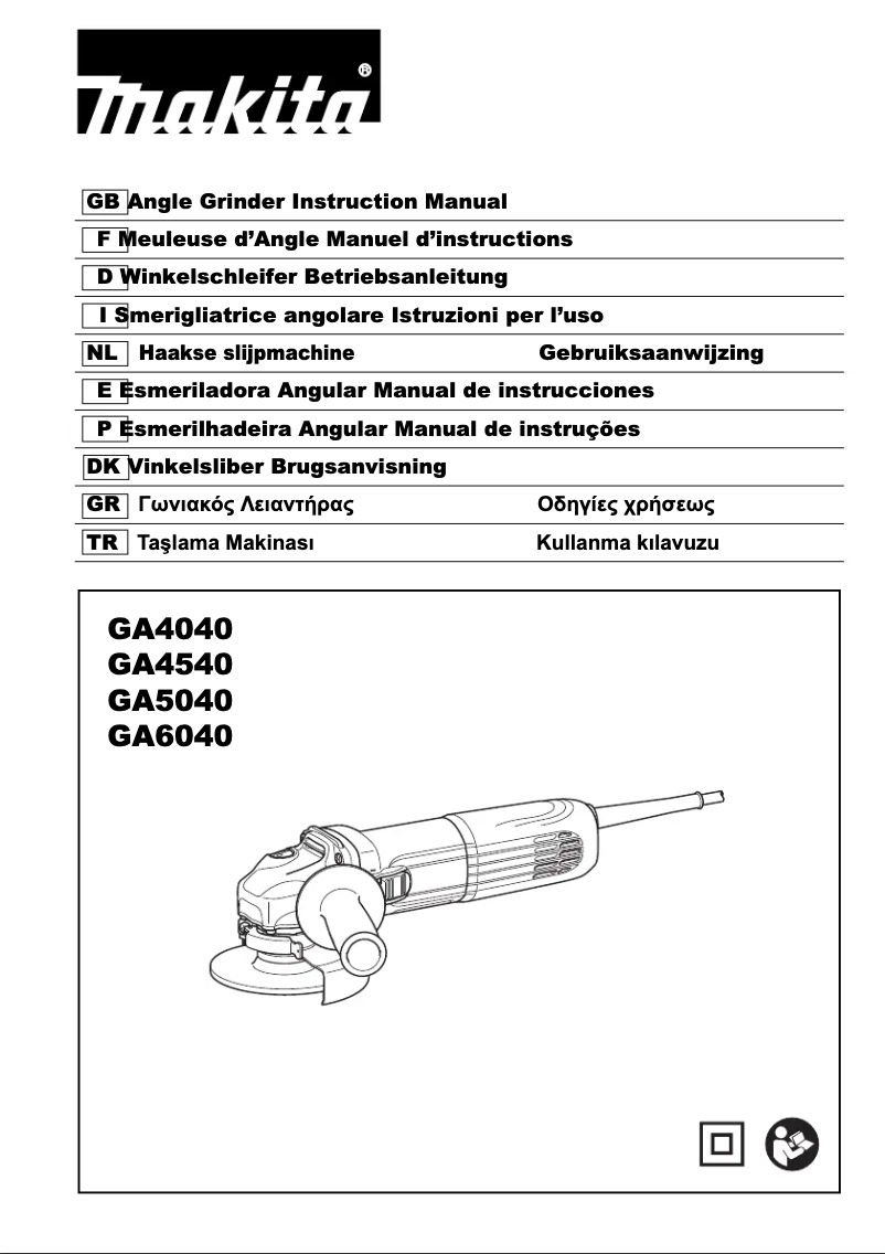 Page n°1 - Manuel utilisateur Makita GA6040