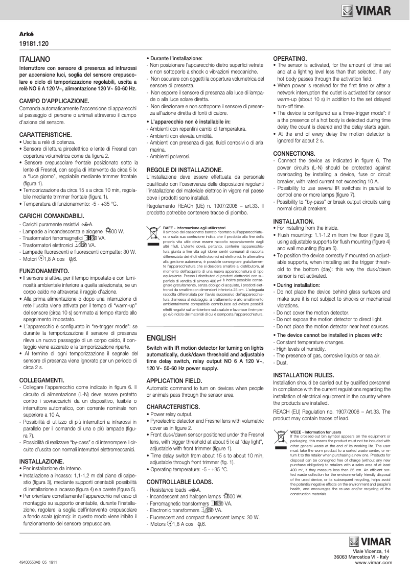 Image de la première page du manuel de l'appareil 19181.120