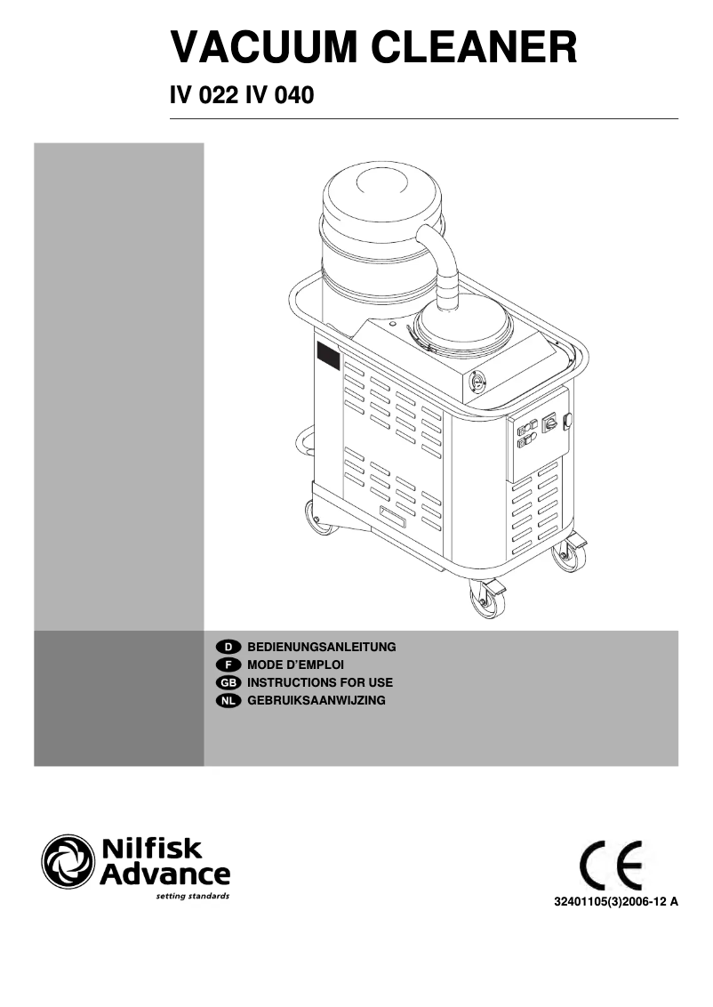 Image de la première page du manuel de l'appareil IV 022