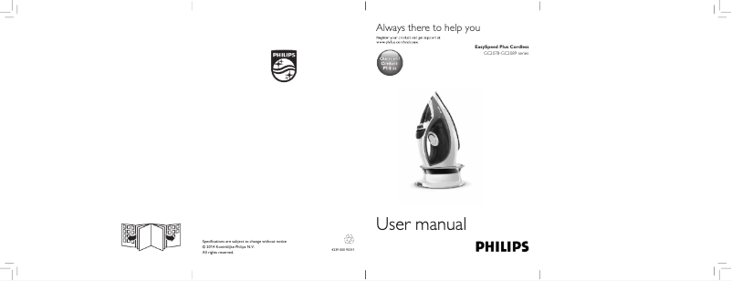 Page 1 de la notice Manuel utilisateur Philips EasySpeed GC2080