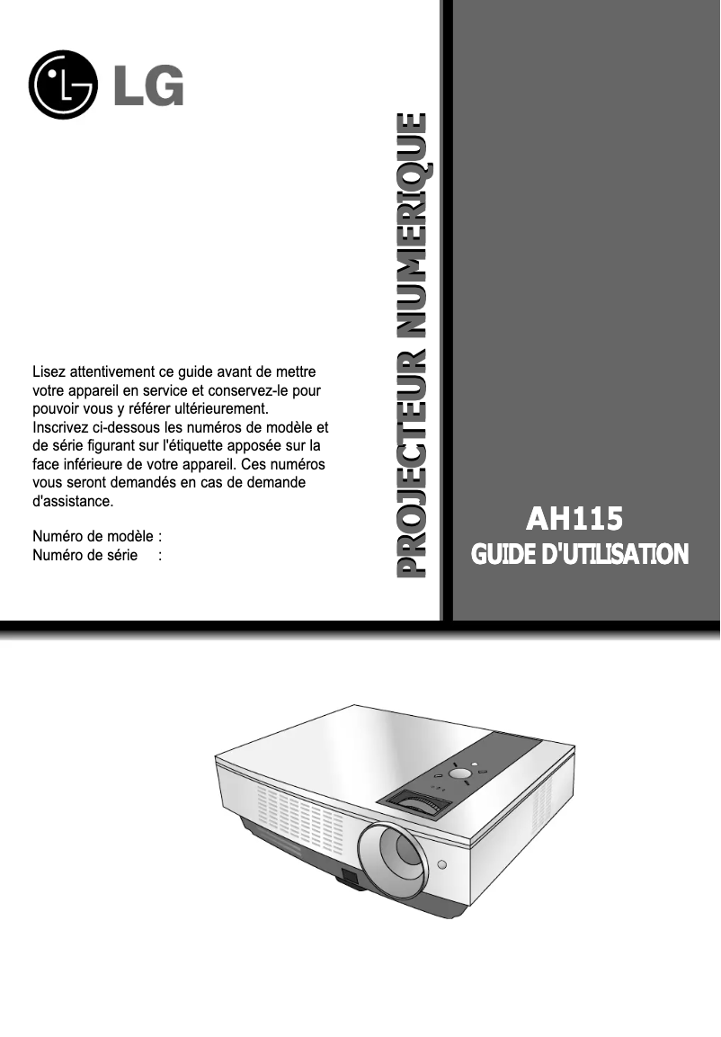 Page n°1 - Manuel utilisateur LG AH115
