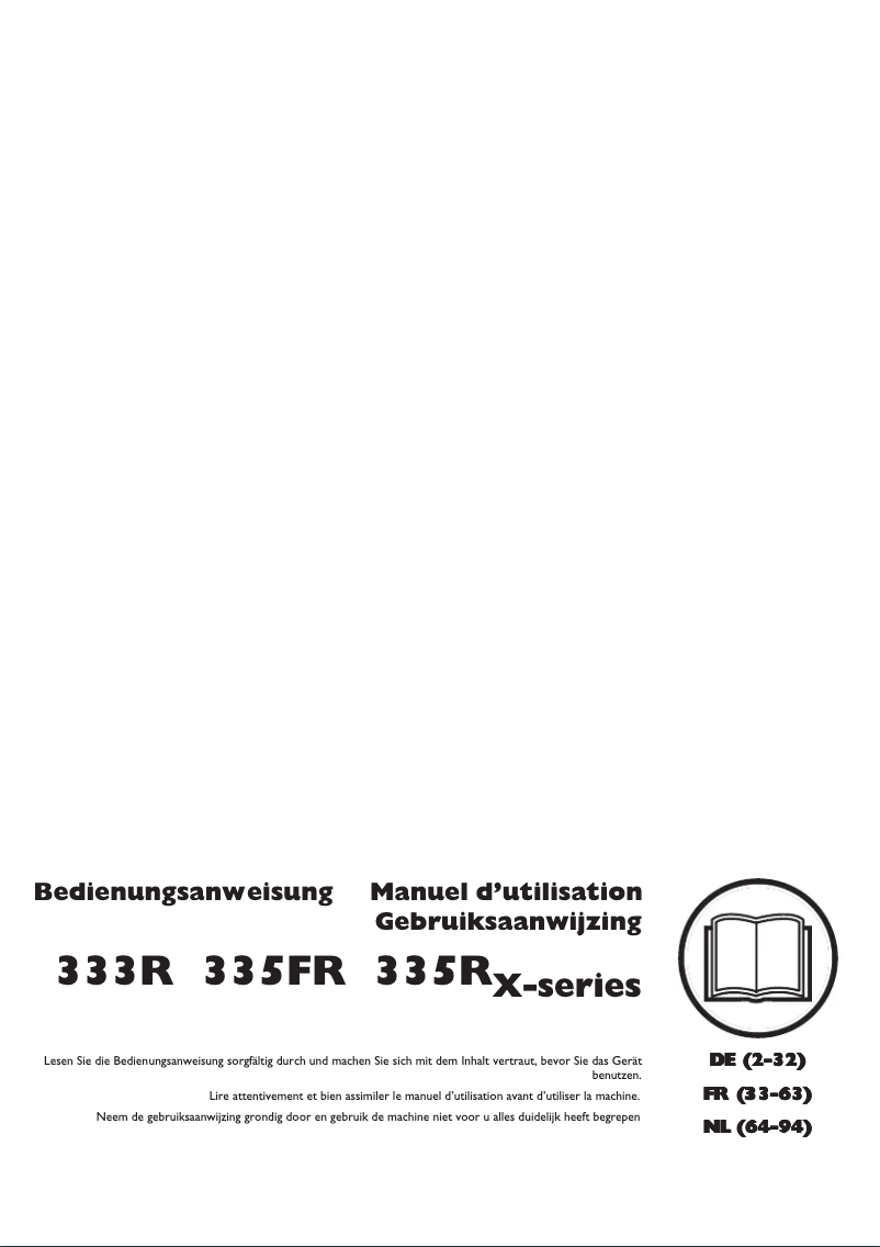 Image de la première page du manuel de l'appareil 335FR