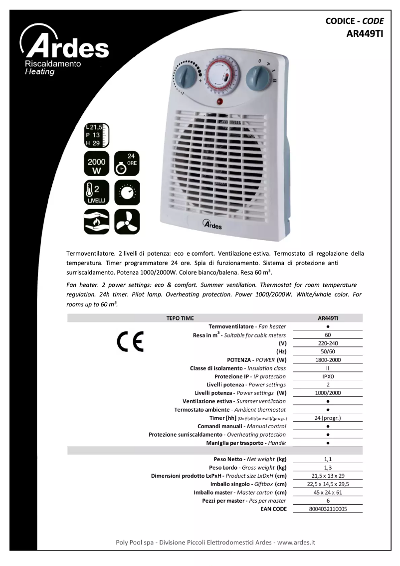 Image de la première page du manuel de l'appareil AR449TI