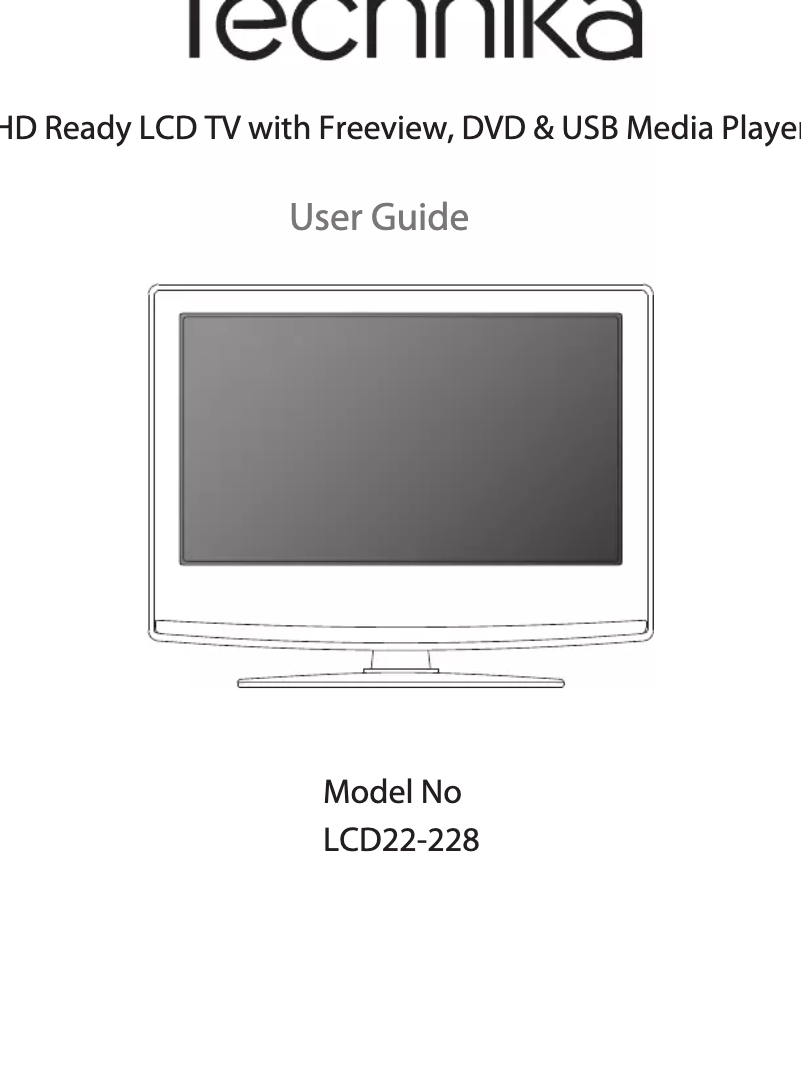 Page 1 de la notice Manuel utilisateur Technika LCD22-228