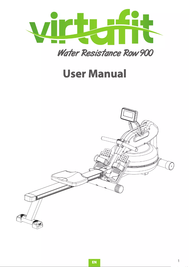 Page n°1 - Manuel utilisateur VirtuFit Water Resistance Row 900