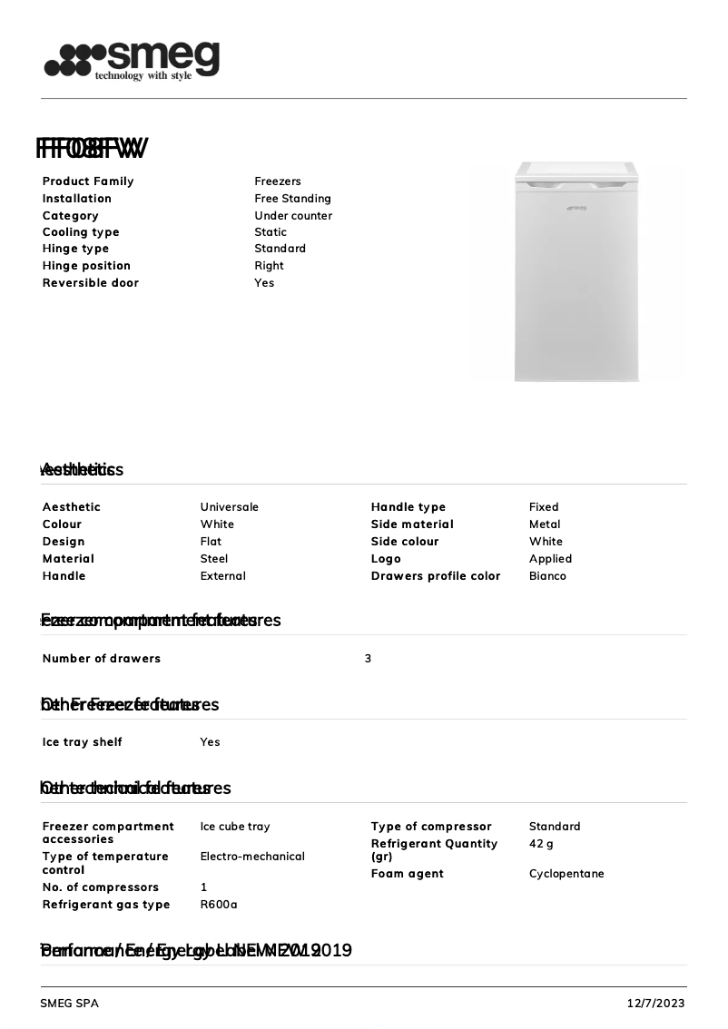 Image de la première page du manuel de l'appareil FF08FW