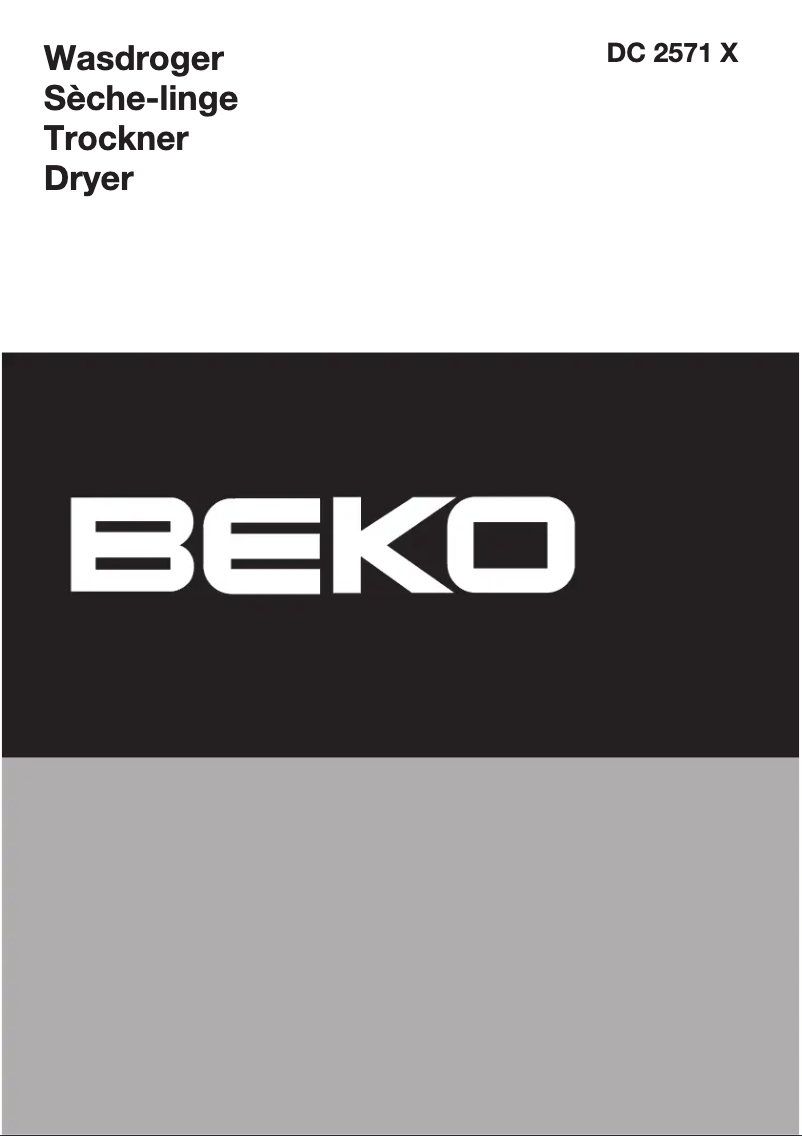 Page 1 de la notice Manuel utilisateur Beko DC 2571 X