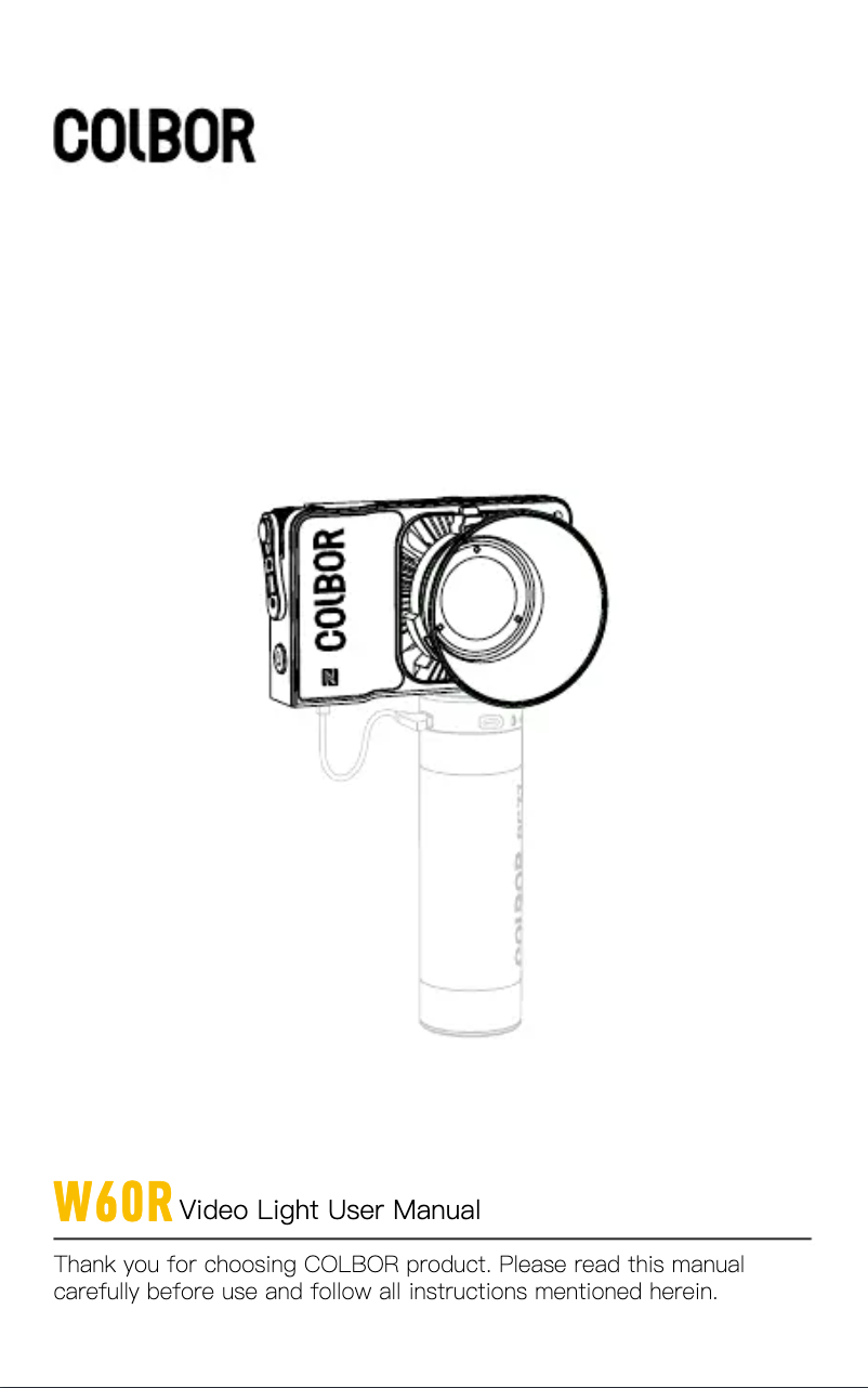 Page 1 de la notice Manuel utilisateur COLBOR W60R