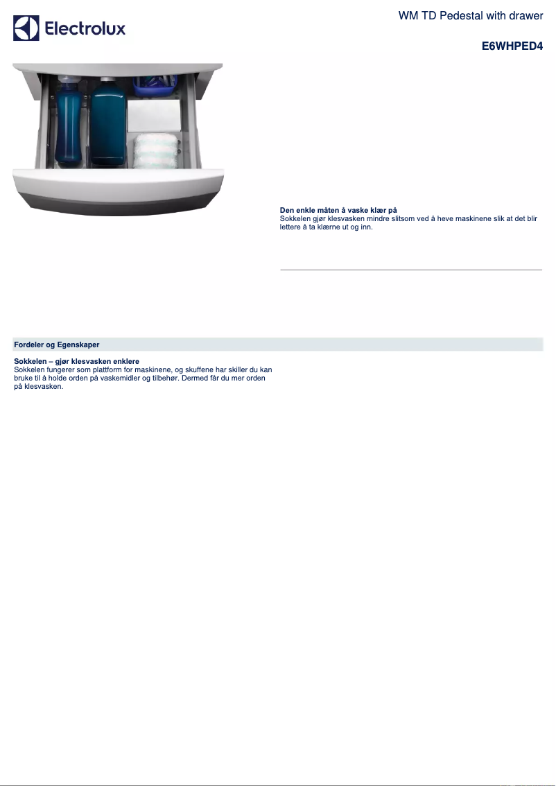 Page n°1 - Brochure AEG E6WHPED4