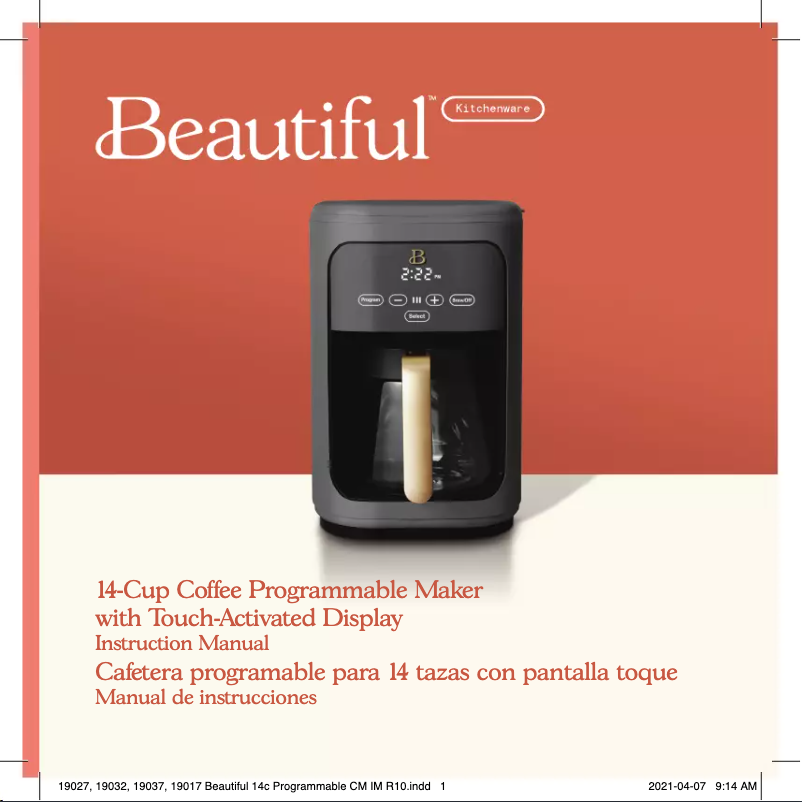 Image de la première page du manuel de l'appareil 14-Cup Programmable with Touch-Activated Display