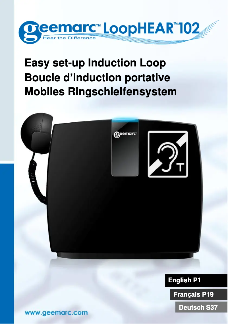 Page 1 de la notice Manuel utilisateur Geemarc LoopHEAR 102
