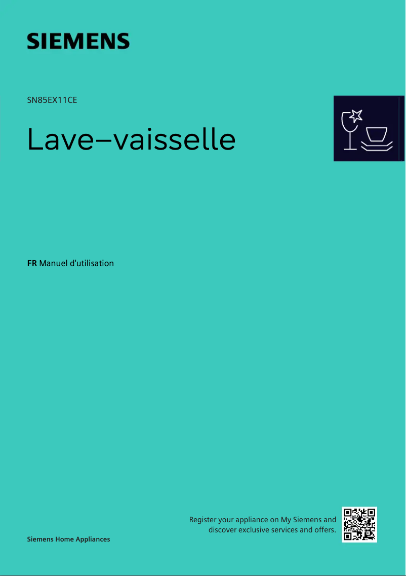 Page n°1 - Manuel utilisateur Siemens SN85EX11CE