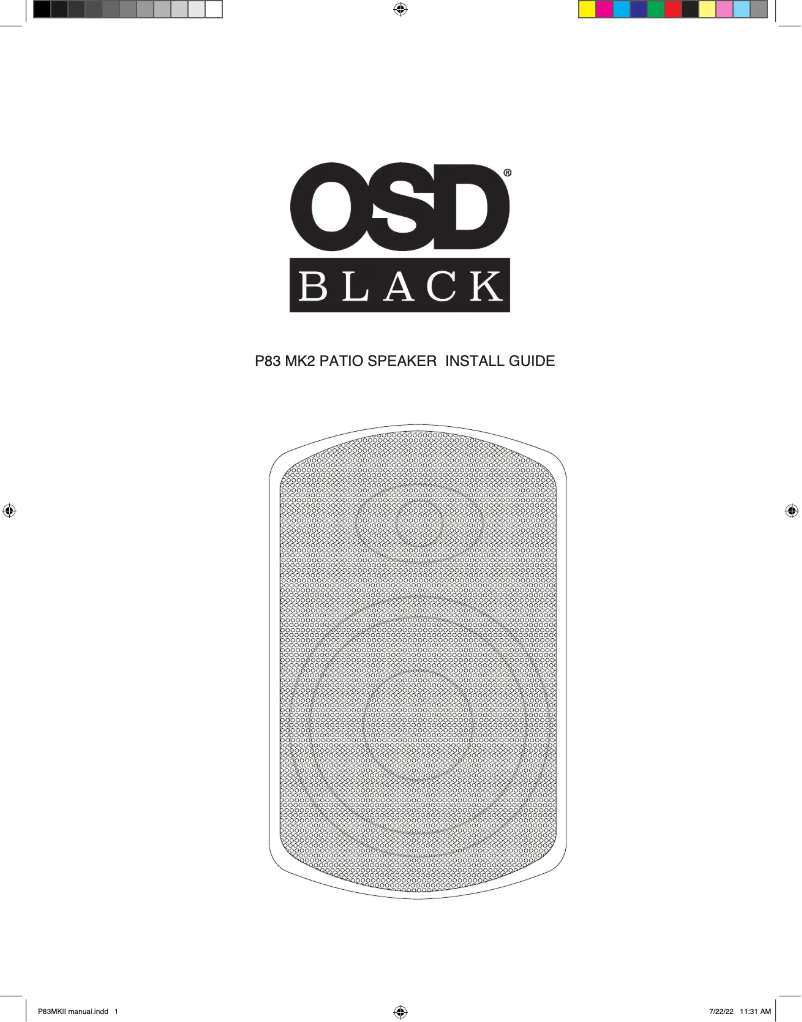 Image de la première page du manuel de l'appareil P83 MK2