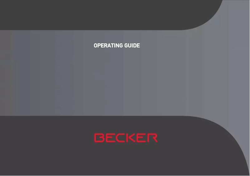 Page n°1 - Manuel utilisateur Becker Transit 45