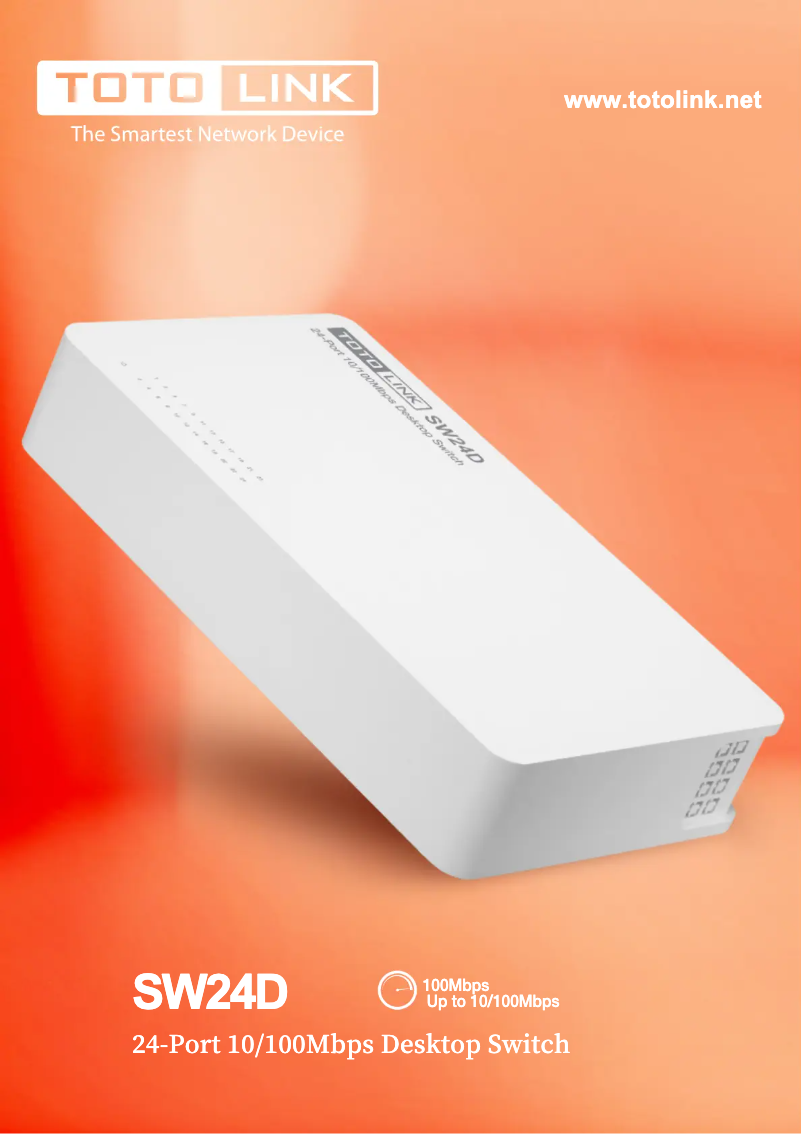 Page 1 de la notice Manuel utilisateur Totolink SW24D