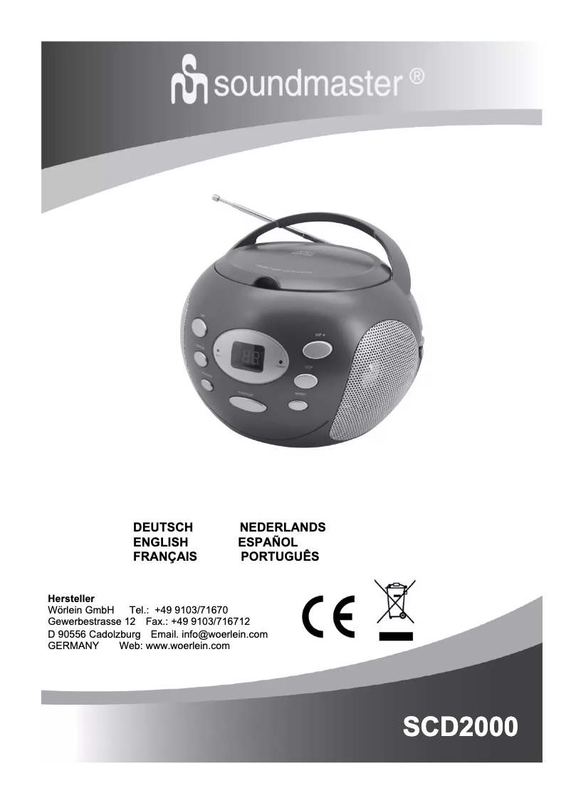 Image de la première page du manuel de l'appareil SCD2000