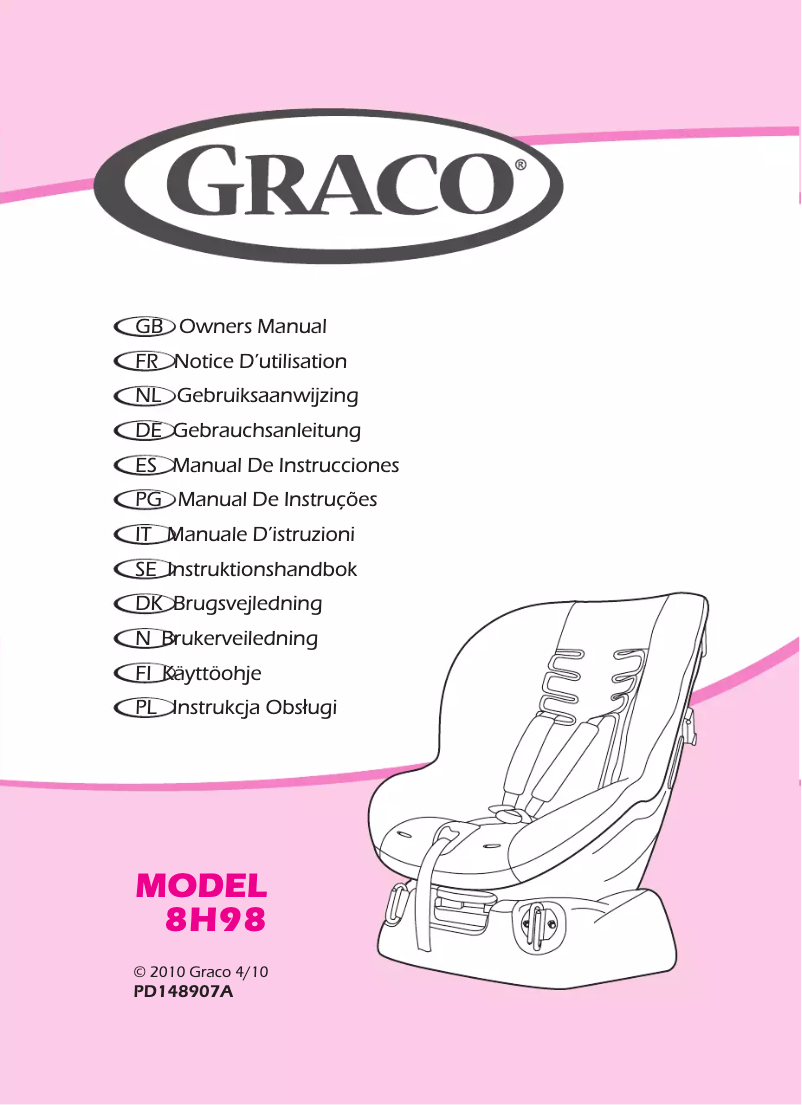 Page 1 de la notice Manuel utilisateur Graco 8H98