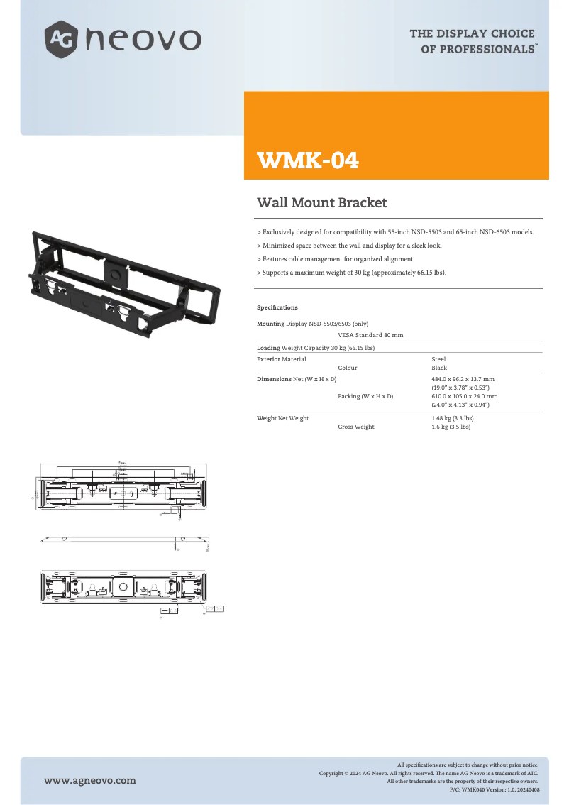 Imagen de la primera página del manual del dispositivo WMK-04