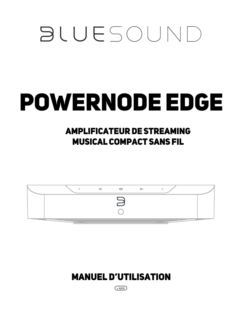 Page 1 de la notice Manuel utilisateur Bluesound Powernode Edge