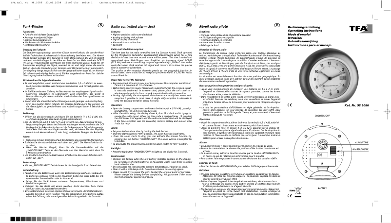 Image de la première page du manuel de l'appareil 98.1086.06