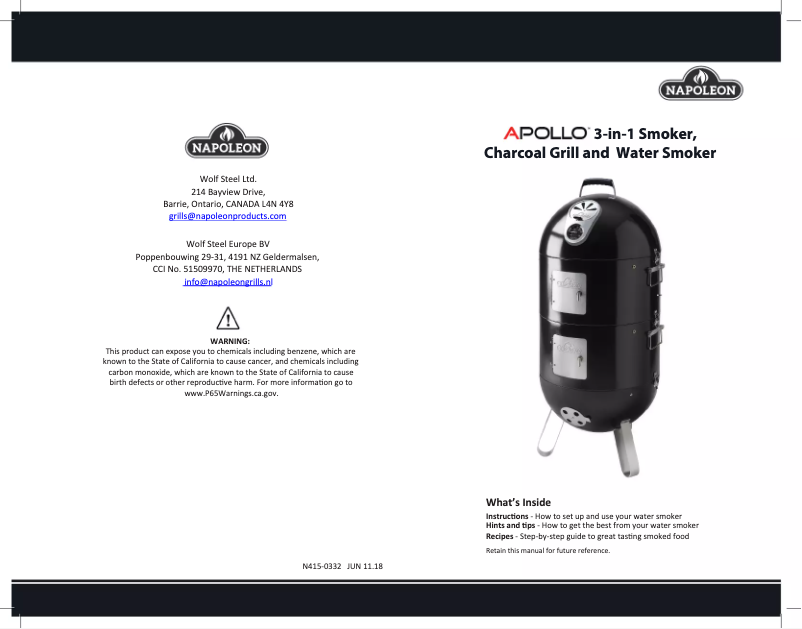 Page 1 de la notice Manuel utilisateur Napoleon Apollo AS200