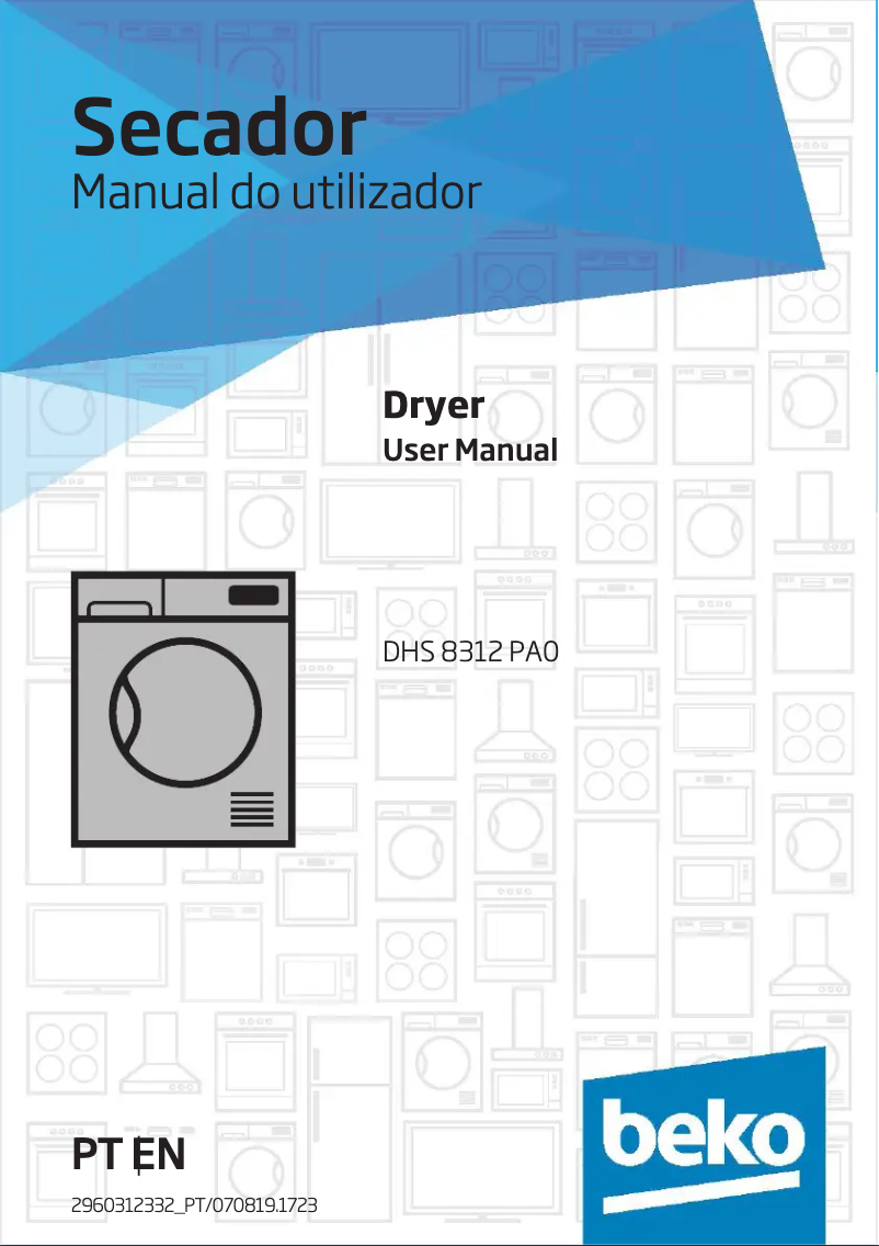 Page 1 de la notice Manuel utilisateur Beko DHS 8312 PA0
