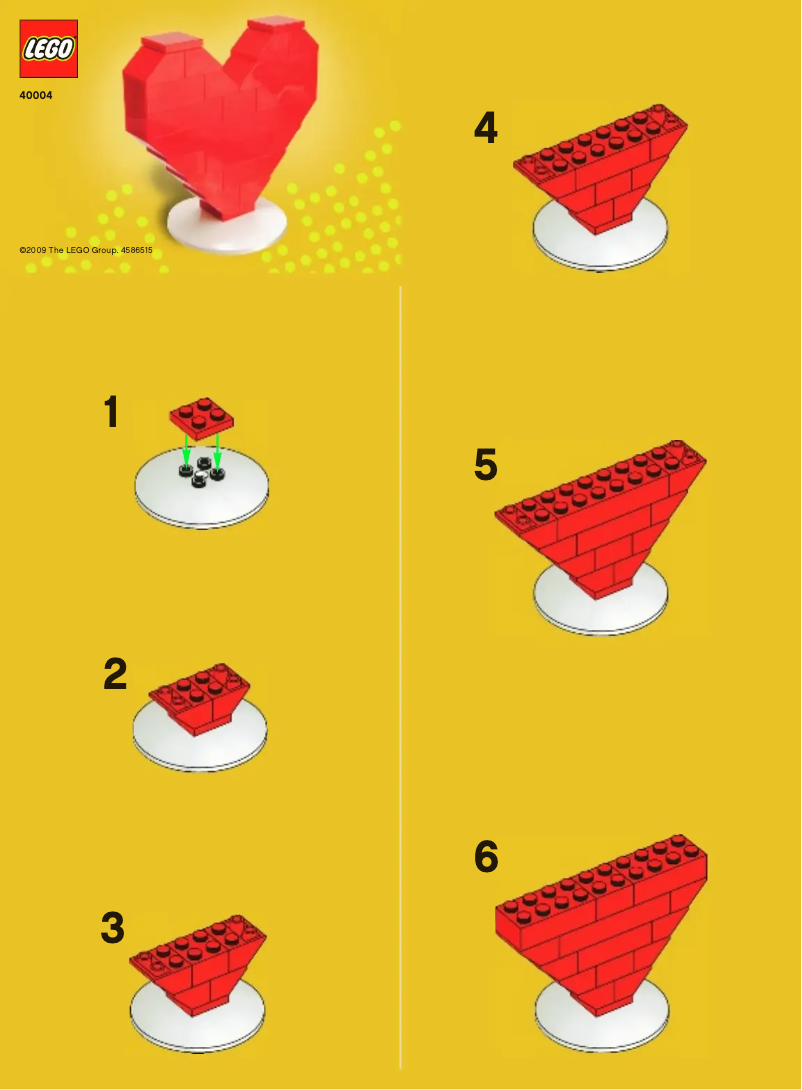 Page n°1 - Manuel utilisateur Lego Heart