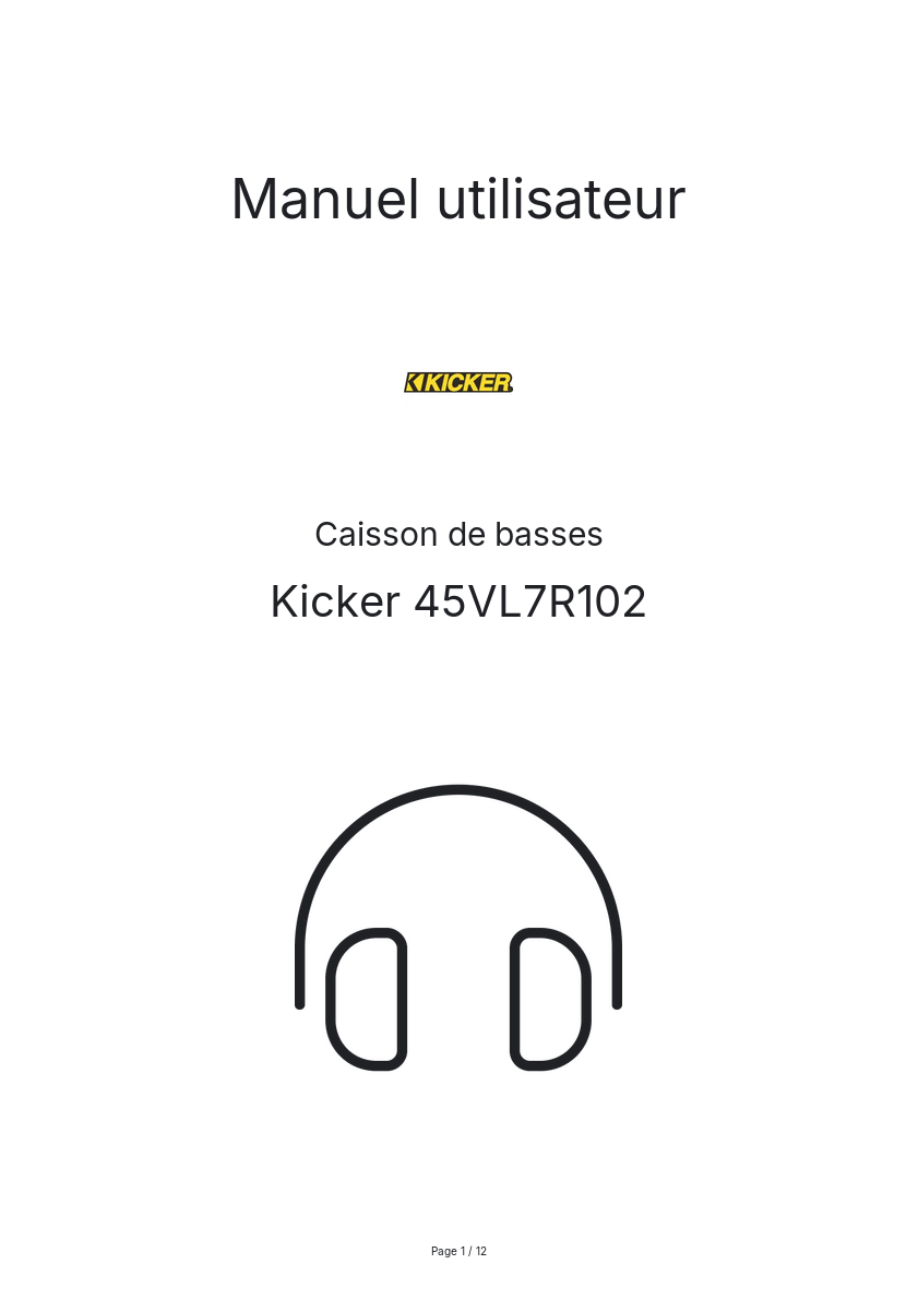 Image de la première page du manuel de l'appareil 45VL7R102