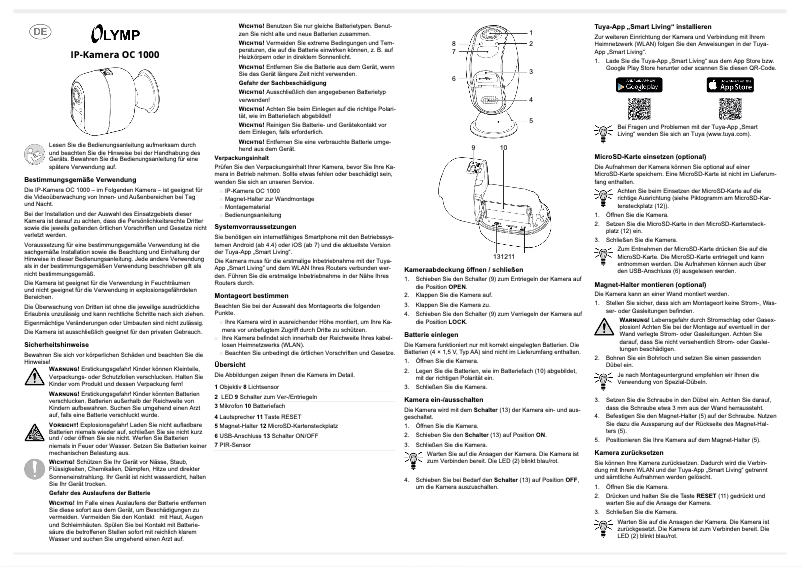 Página 1 del manual Manual de usuario Olympia OC 1000