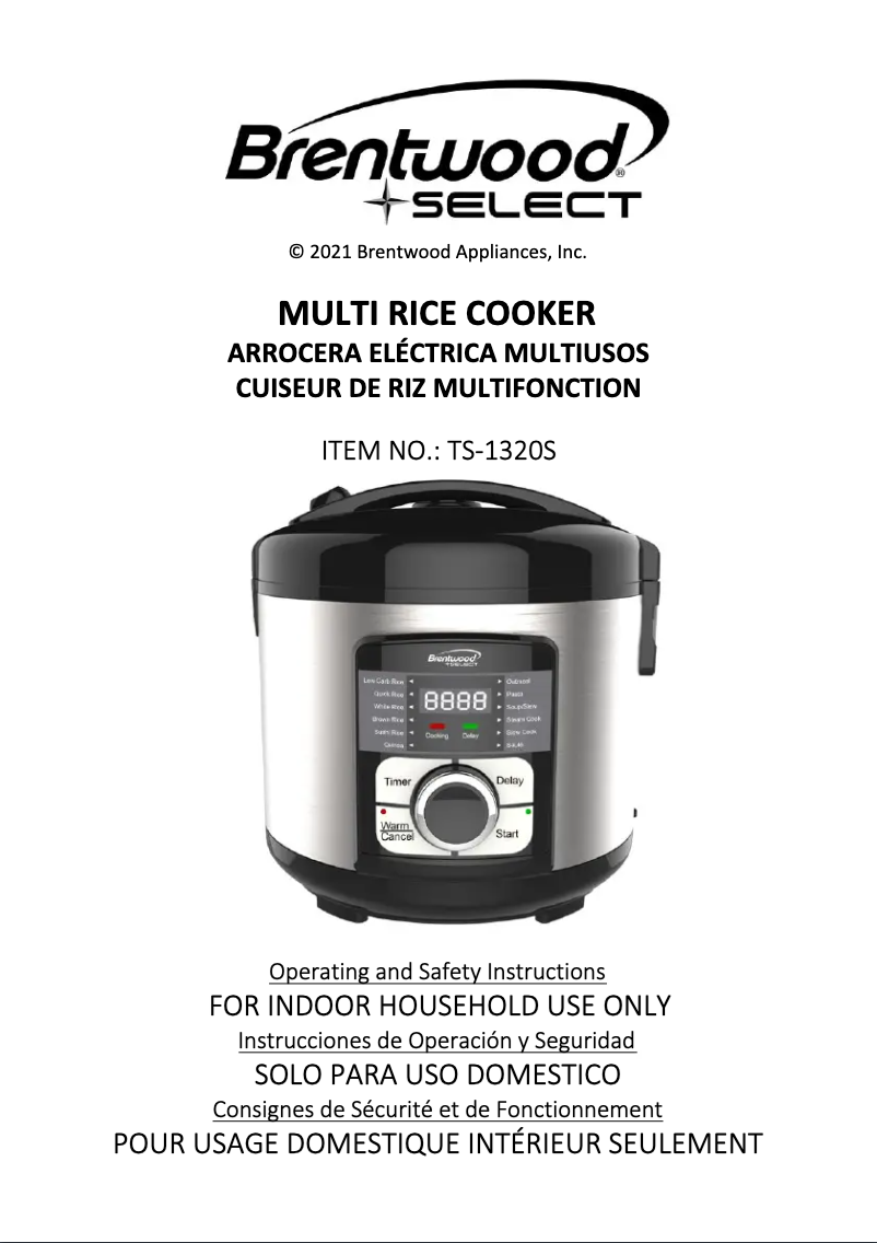 Page n°1 - Manuel utilisateur Brentwood TS-1320S