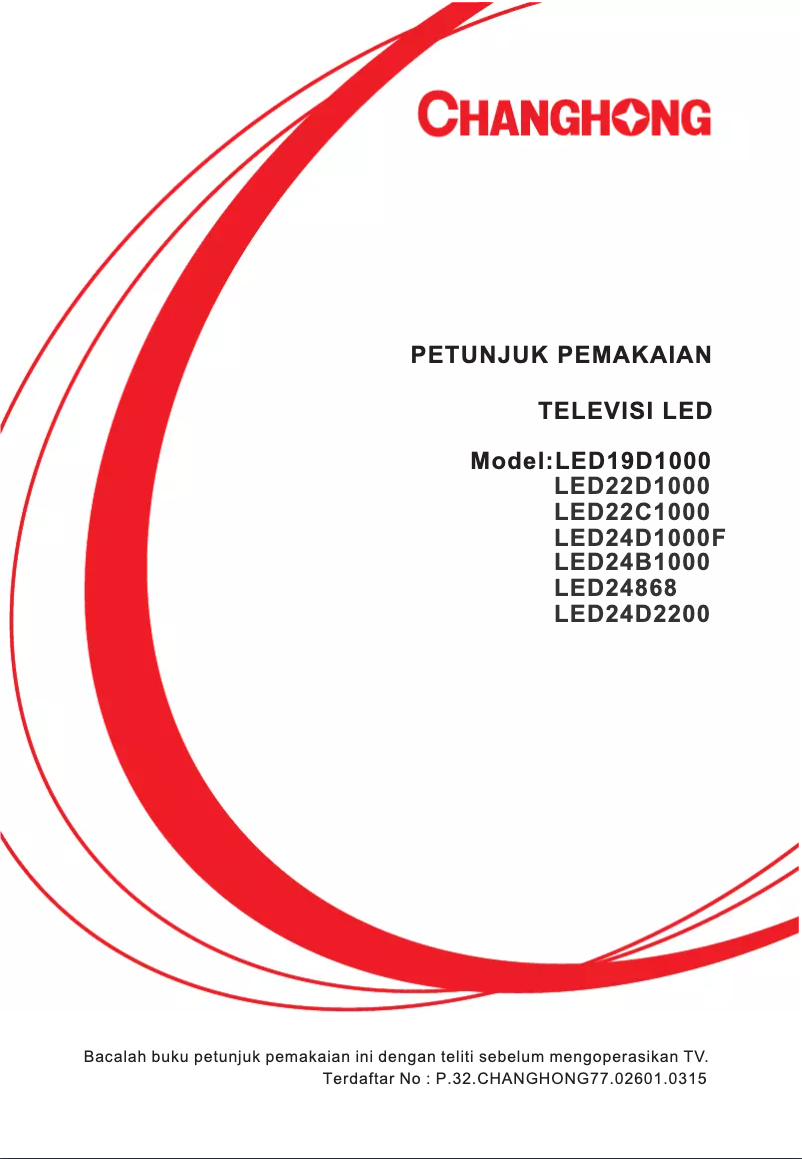 Page n°1 - Manuel utilisateur Changhong LED22D1000