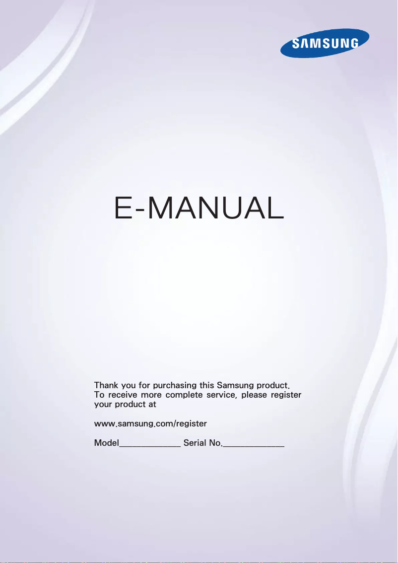 Page 1 de la notice Manuel utilisateur Samsung PS64F8500AT