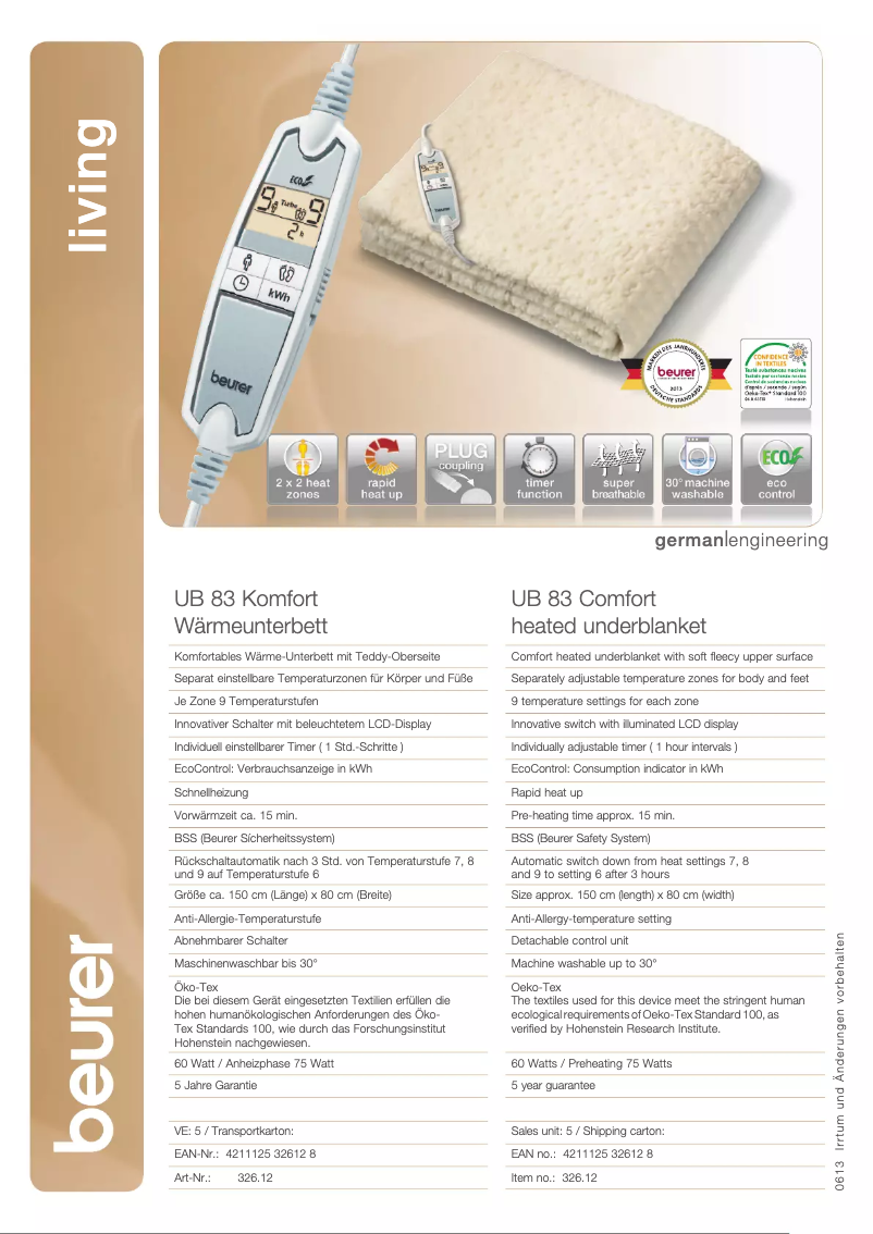 Image de la première page du manuel de l'appareil UB 83 Teddy Single