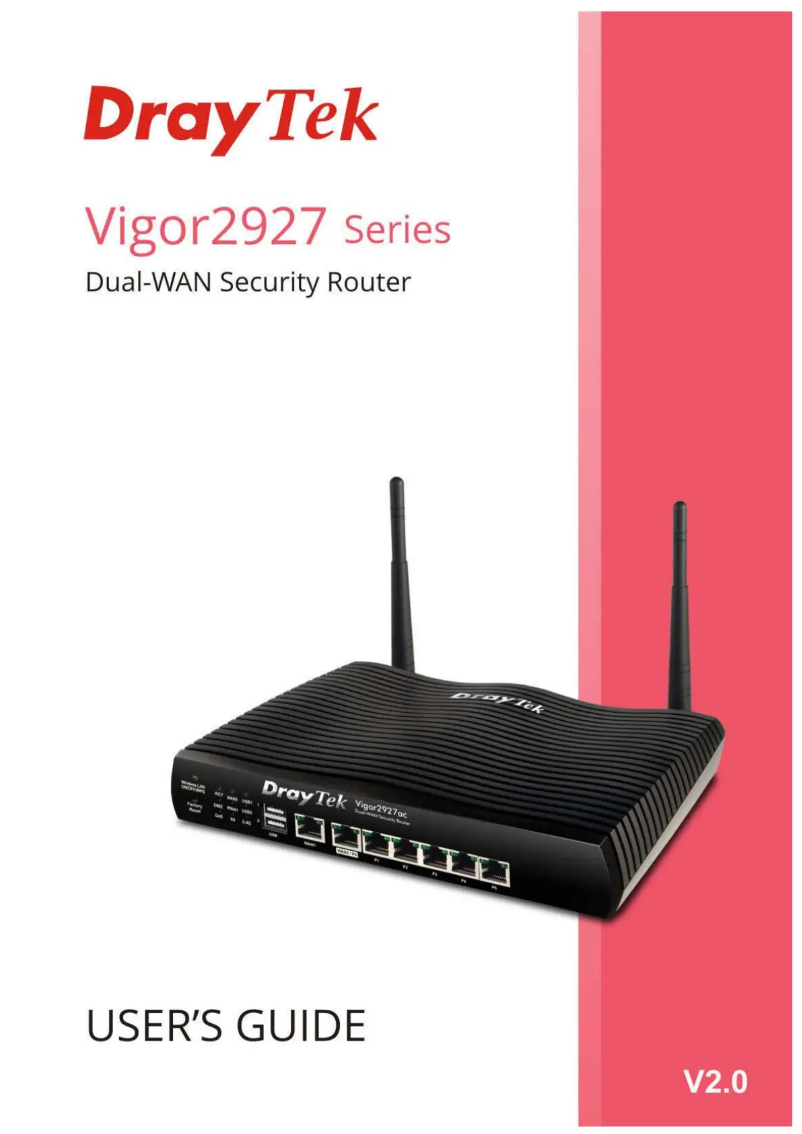 Page 1 de la notice Guide de démarrage rapide Draytek Vigor 2927Lac