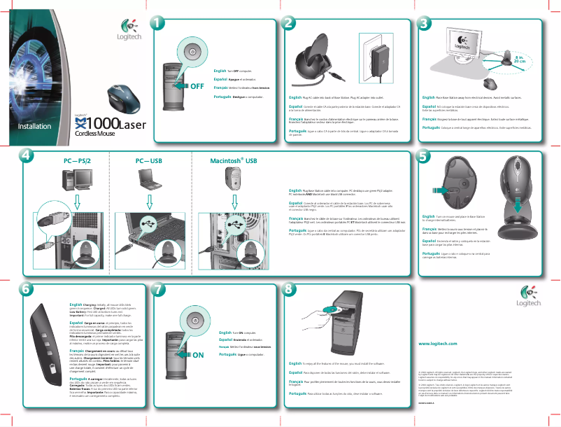 Page n°1 - Manuel utilisateur Logitech MX1000