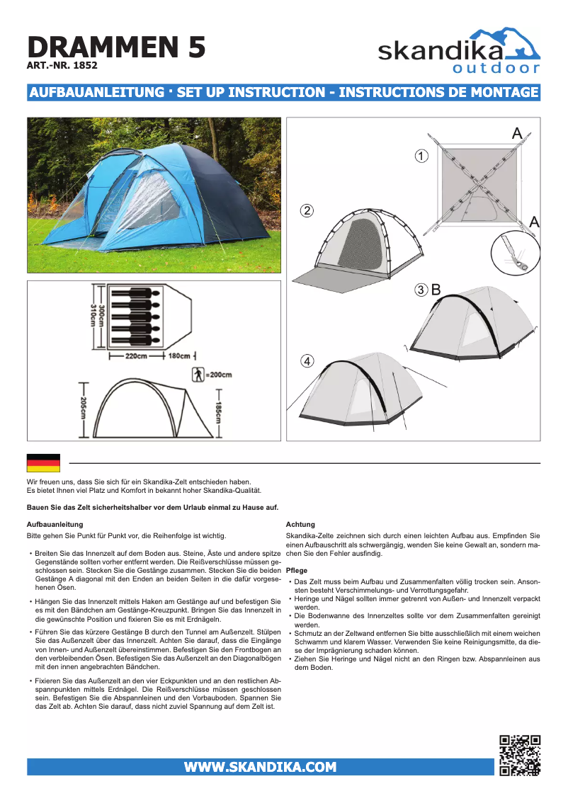 Page n°1 - Manuel utilisateur Skandika Drammen 5