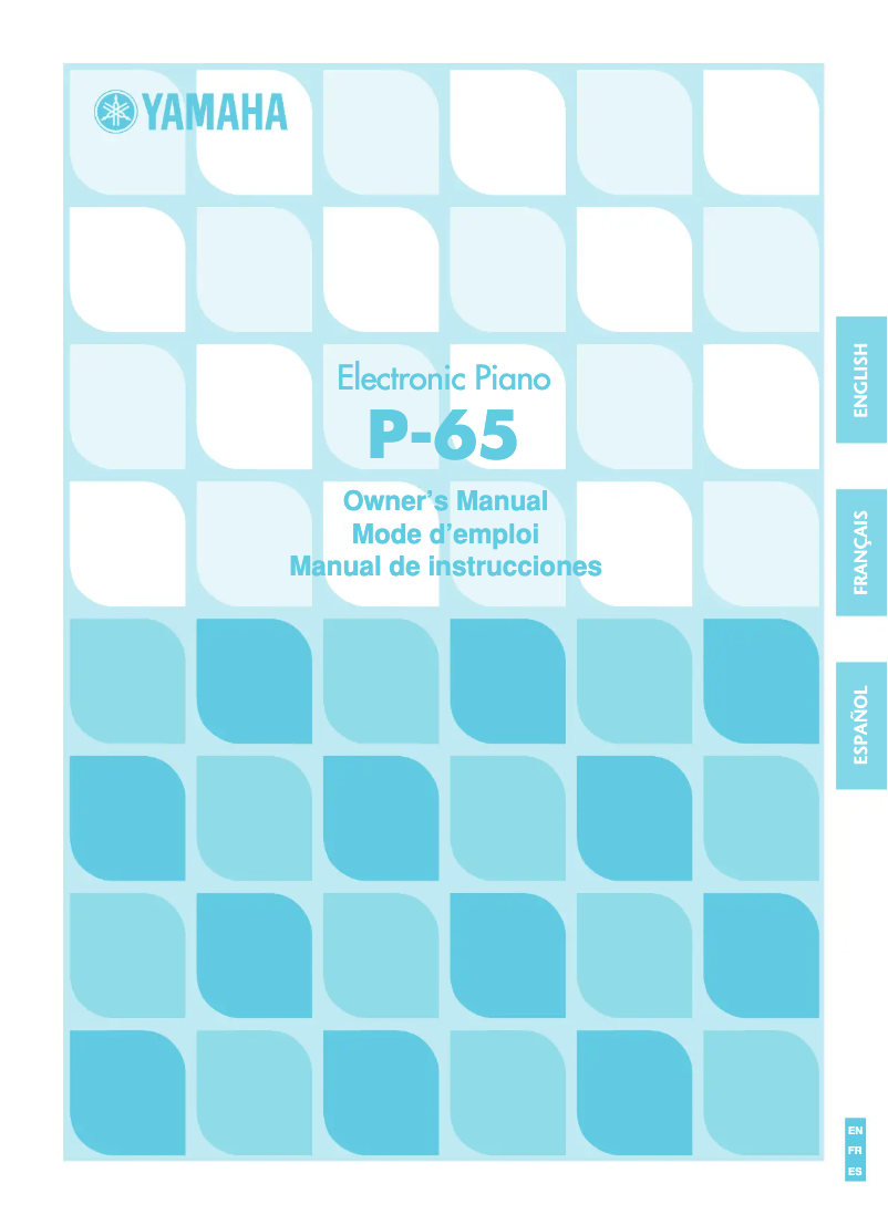 Page 1 de la notice Manuel utilisateur Yamaha P-65