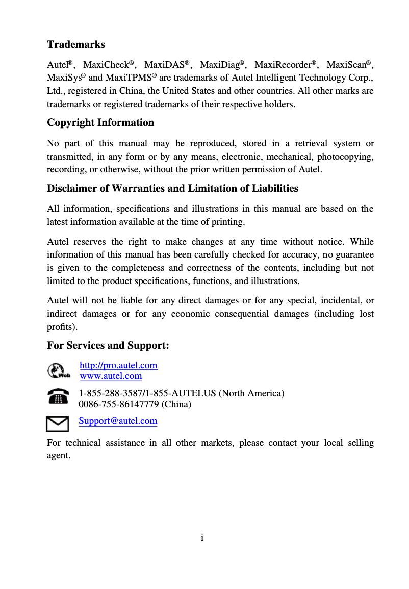 Page 1 de la notice Manuel utilisateur Autel DiagLink