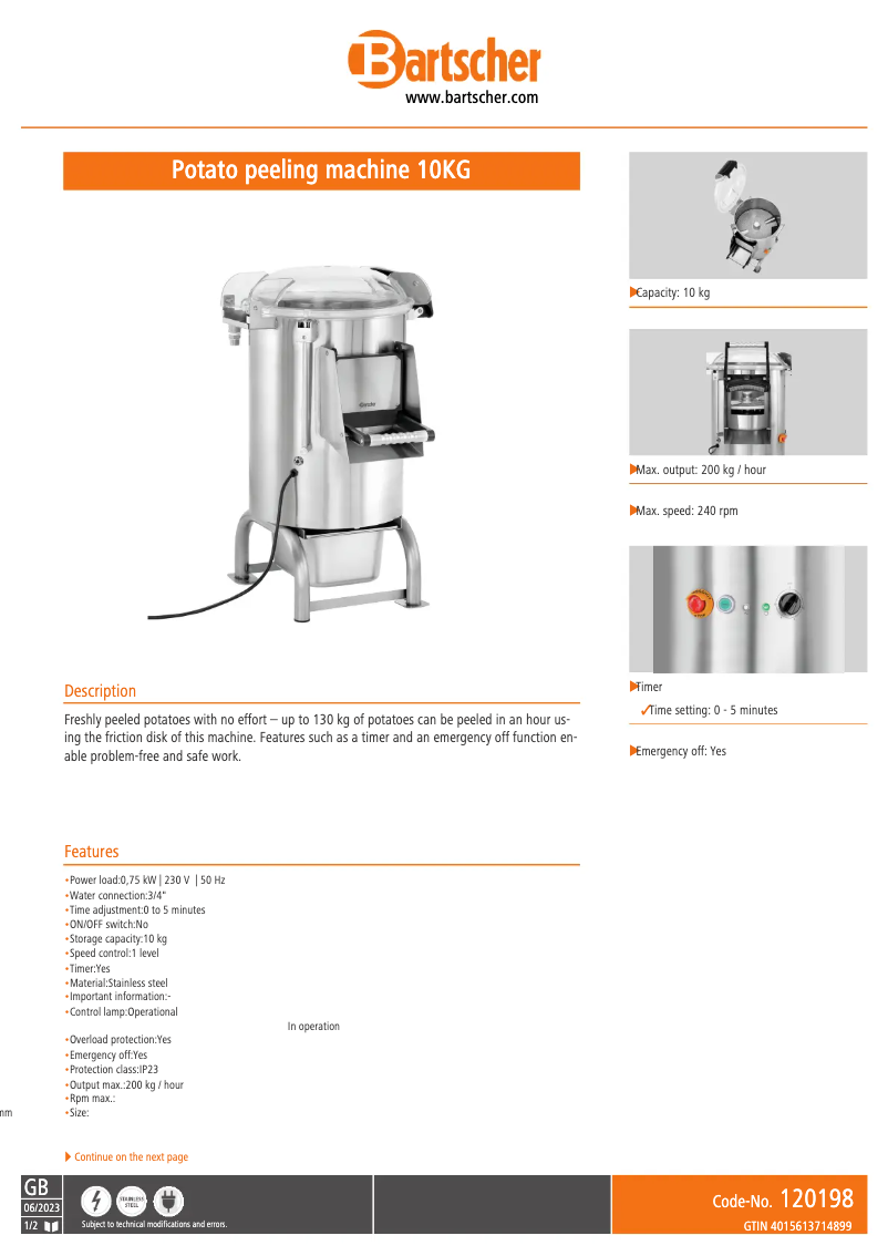 Image de la première page du manuel de l'appareil 120198