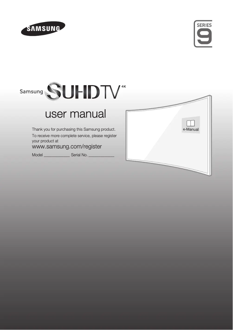 Page 1 de la notice Guide d'installation Samsung UA78JS9500W