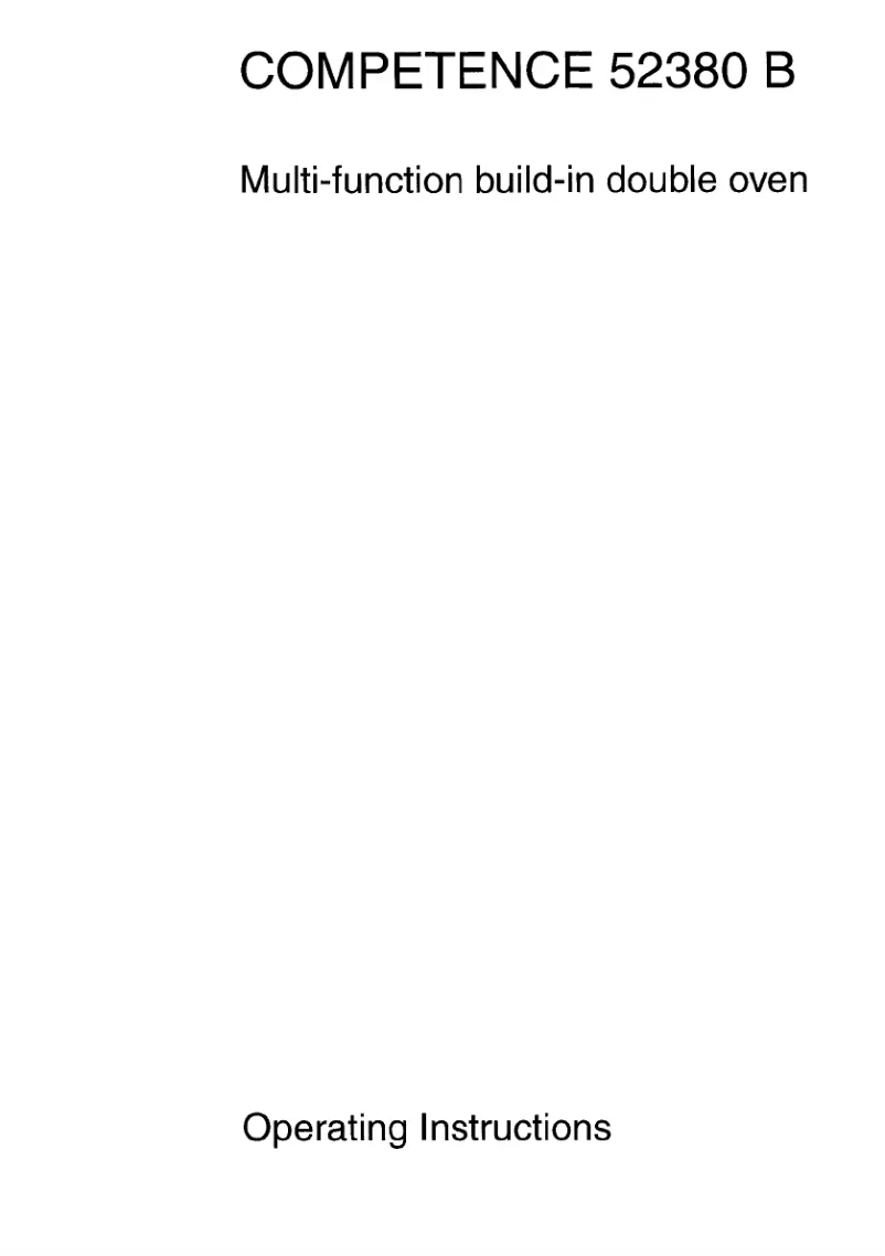 Page n°1 - Manuel utilisateur AEG Competence 52380 B W